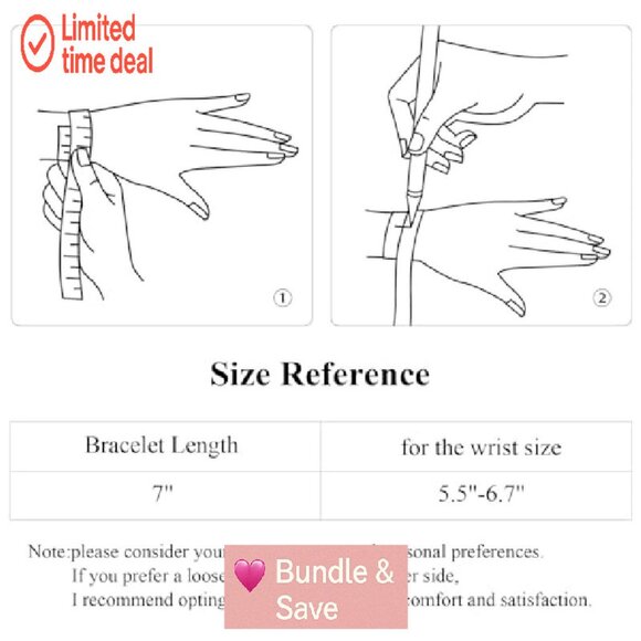 18K Gold Plated Link Bracelet Set, Stainless Steel with Adjust Tool - Picture 7 of 8